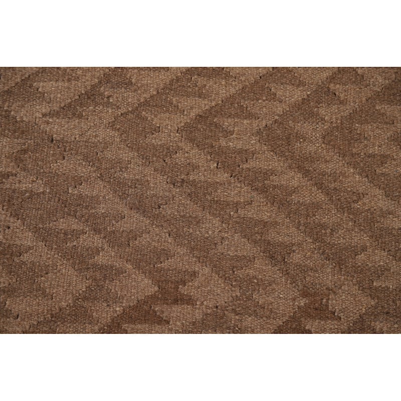 Reversible Kilim Rug Hand-woven Living Room Wool Carpet - 6'9" x 9'6"