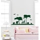 preview thumbnail 1 of 15, Safari Nursery Wall Decal Nature Wall Decor. 10 tall x 22 wide inches - Green