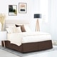 preview thumbnail 9 of 44, Nestl Pleated 14 inch Tailored Drop Bed Skirt - Soft Double Brushed Premium Microfiber Ruffle Bed Skirt California King - Chocolate Brown