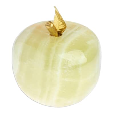 Novica Handmade Eris Apple Onyx Sculpture
