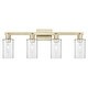 preview thumbnail 1 of 76, Innovations Lighting Endless Possibilities Arcadia - Clymer - 4 Light 31" Bath Vanity Light Antique Brass/Clear