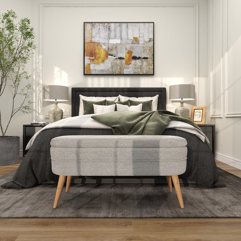 Wood Contemporary Storage Bench - 40 x 16 x 19