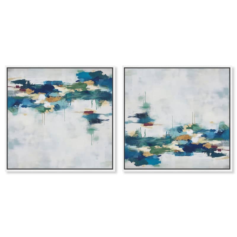 Through the Goal Canvas by Art Remedy - 15" x 10" - White