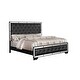 preview thumbnail 1 of 8, Madison King Size Upholstery Bed Made with Solid Wood Black
