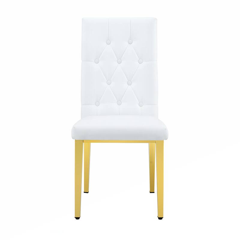 4PCS Gold Metal Legs Dining Chairs