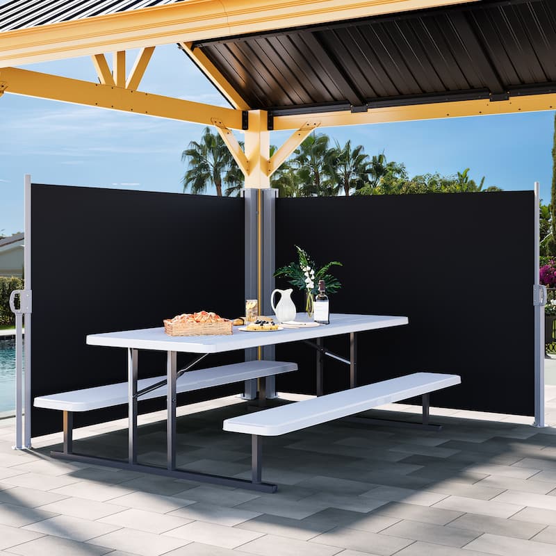 9.8' W Durable Side Retractable Awning for Outdoor Spaces
