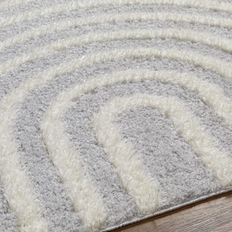 Livabliss Rodos Mod Neutral Rainbow Plush Area Rug