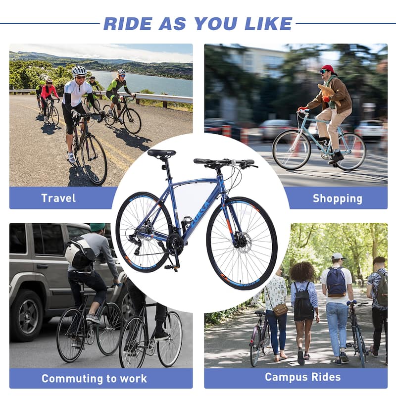 24-Speed 700C Road Bike Hybrid Bike