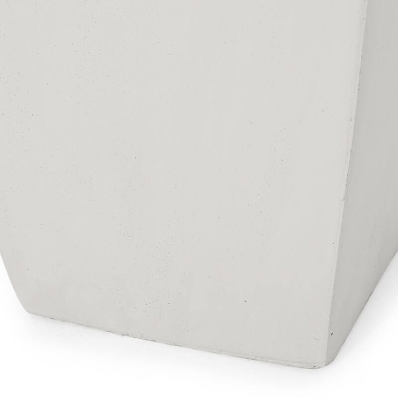 Ella Outdoor Modern Medium and Small Cast Stone Planter Set by Christopher Knight Home