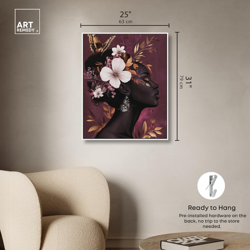 She Blooms in Darkness I Canvas by Art Remedy