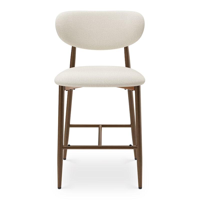 RENEWLINE 25 Inch Bar Stools with Backrest, Mid-Century Modern Counter Height Stools for Kitchen Island