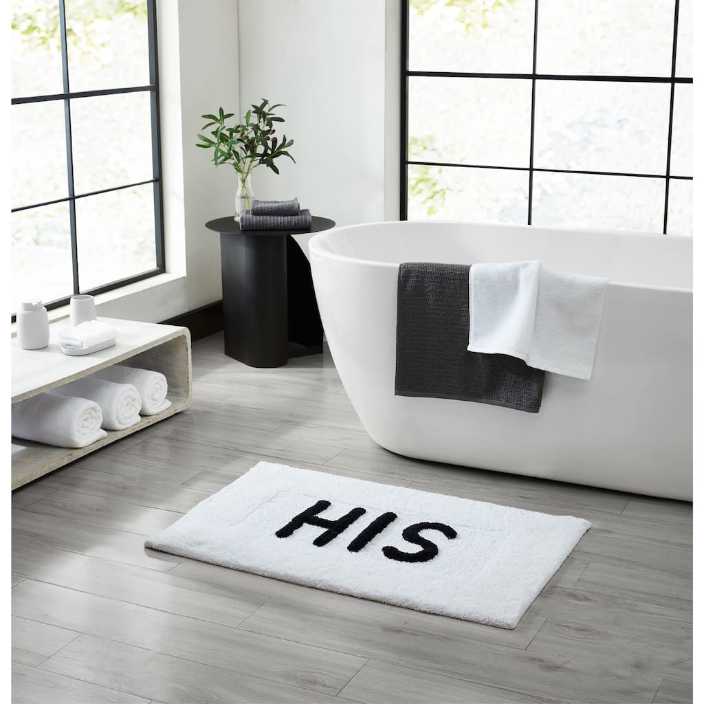 Jean Pierre Novelty Cotton Bath Rug - 21"x34" - "His" & "Hers"