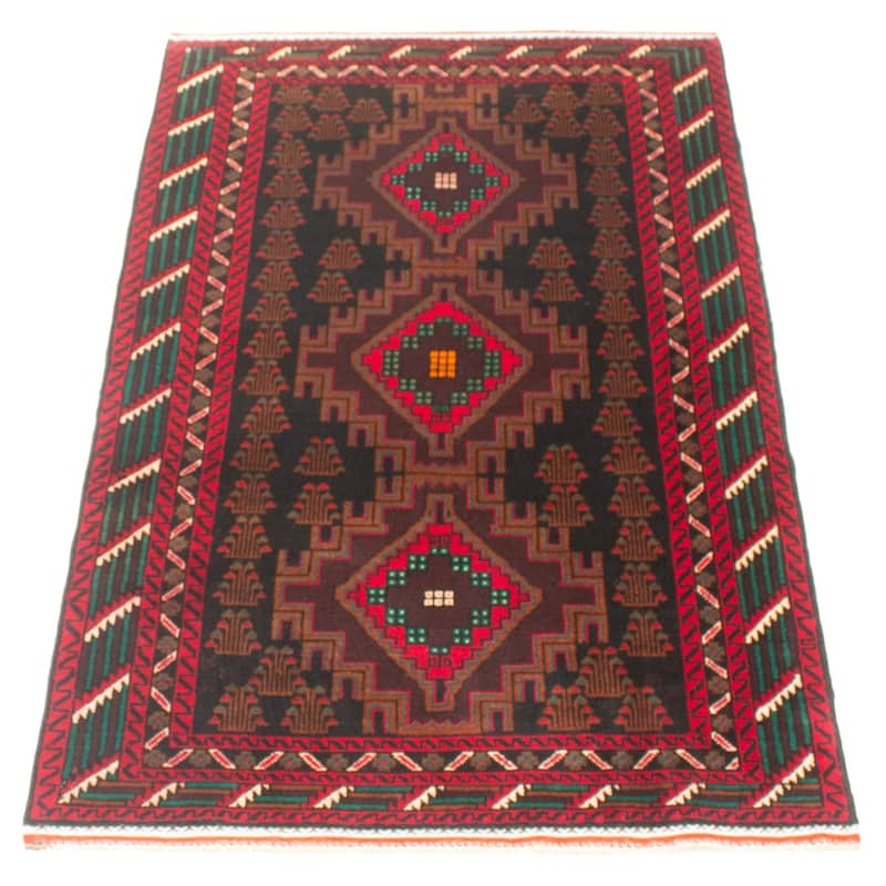 ECARPETGALLERY Hand-knotted Teimani Black Wool Rug - 3'5 x 6'5
