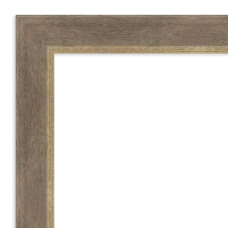 Driftwood Non-Beveled Framed Full-Length Floor Leaner Mirror - Driftwood Tan - 29 x 65 in
