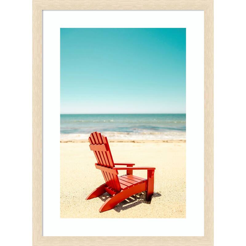 A Place For Dreams by Elena Chukhlebova Wood Framed Wall Art Print - Woodgrain Stripe Blonde