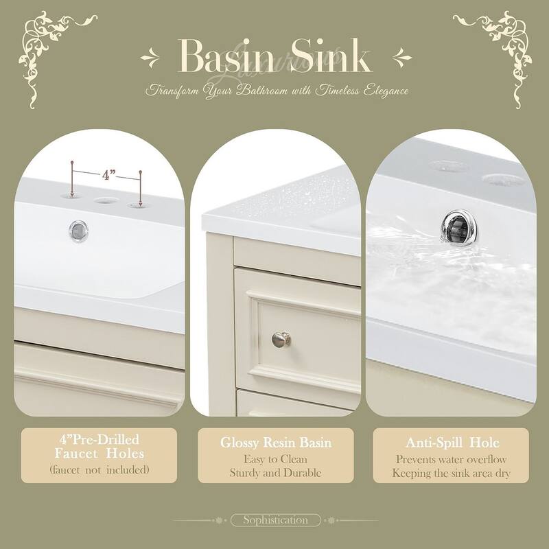 35'' Wall Mounted Bathroom Mirror Cabinet with Adjustable Shelves and Open Storage