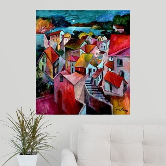 "Mediterranean Evenings" Poster Print - Multi