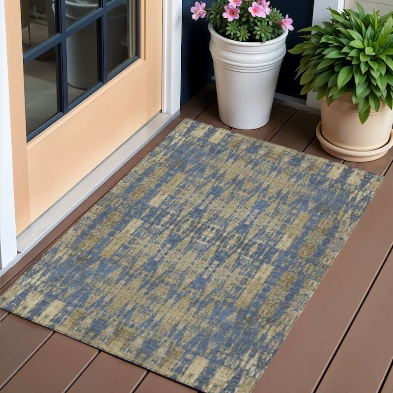 HomeRoots Moroccan Transitional Rectangle Outdoor Rug - 3' x 5'