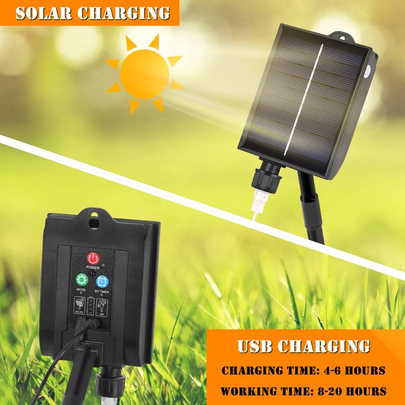 4 IN 1 Solar Firefly Lights 24 LEDs Outdoor Garden Lights