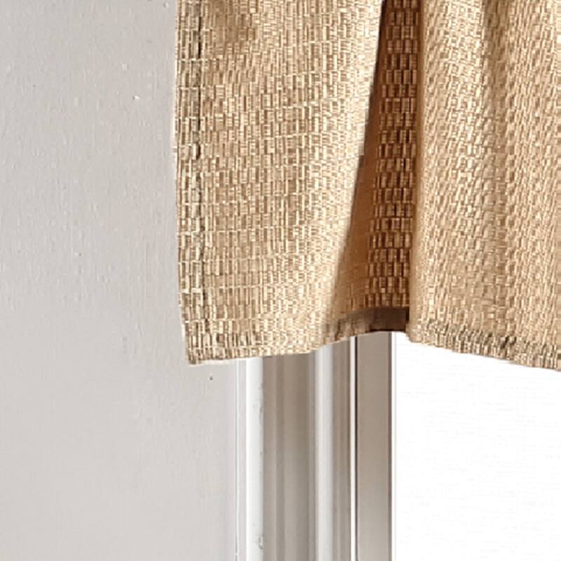 Martha Stewart Chenille Stitch Semi Sheer Rod Pocket Window Curtain - Panel Pair or Valance