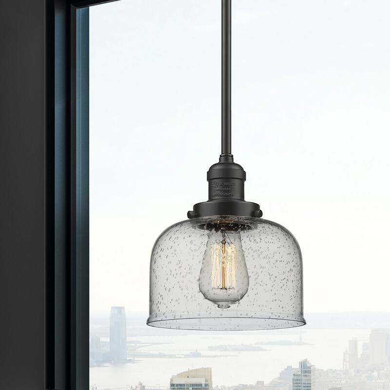 Innovations Lighting Franklin Restoration Bell - 1 Light 8" Stem Hung Mini Pendant