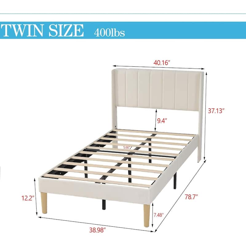 Alazyhome Upholstered Platform Bed Frame