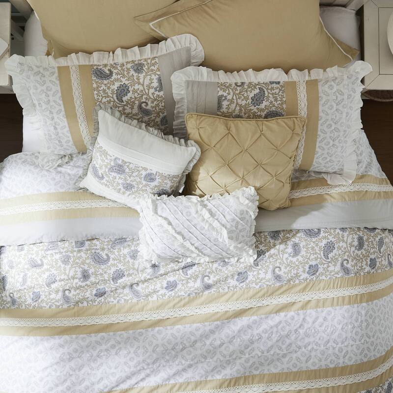 Madison Park Vanessa 9 Piece Cotton Percale Comforter Set