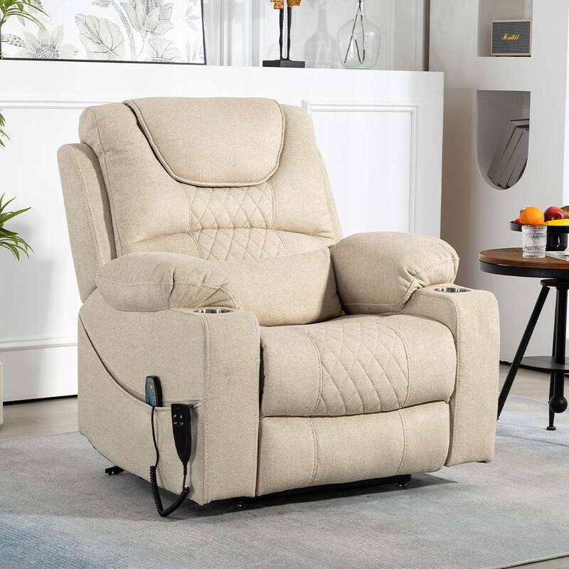 Upgraded Flagship Dual Motor Independent Control Oversized 180° Lay Flat Power Lift Recliner Chair