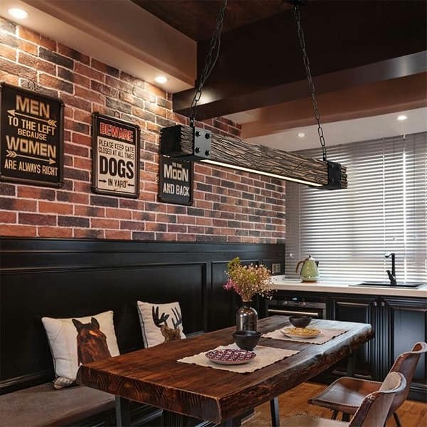4-Light Linear Chandelier In Matte Black, Savoy House Meridian