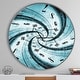 preview thumbnail 1 of 8, Designart 'Time Vortex Spiral' Oversized Contemporary Wall CLock