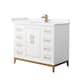 Option White / Carrara Cultured Marble Top / Satin Bronze