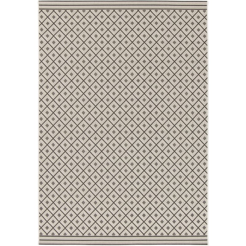 Abeyta Trellis Patio Indoor/Outdoor Area Rug - 5'3" x 7' - Charcoal