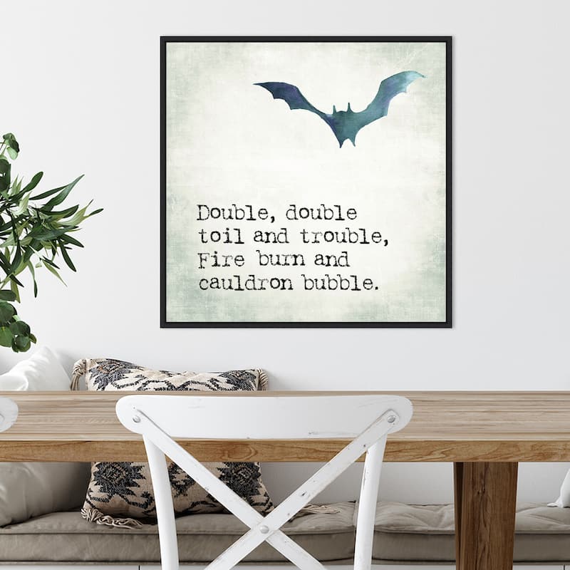 Amanti Art Double Double Bat Framed Canvas Wall Art