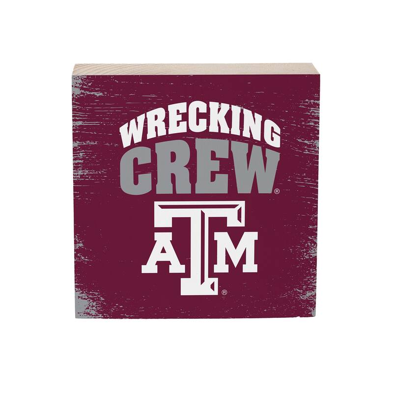 Texas A&M Wooden Tabletop Mantel Shelf Sign