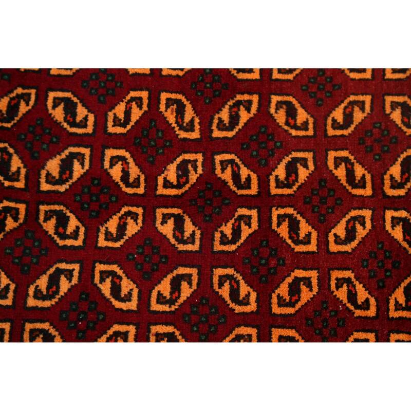 Geometric Balouch Persian Traditional Area Rug Wool Hand-knotted - 3'3" x 6'3"