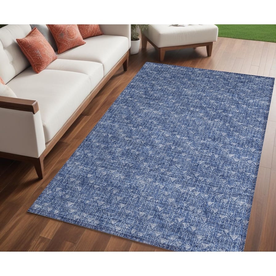 Alfiri Sleek Geometric Weather Resistant Timeless Fusion Outdoor Rug