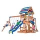 preview thumbnail 1 of 11, Backyard Discovery Beach Front Cedar Wood Swing Set, Slide, Play Deck - 14'1" x 14'5" Brown - Swing Set - 14'1" x 14'5" - Kids