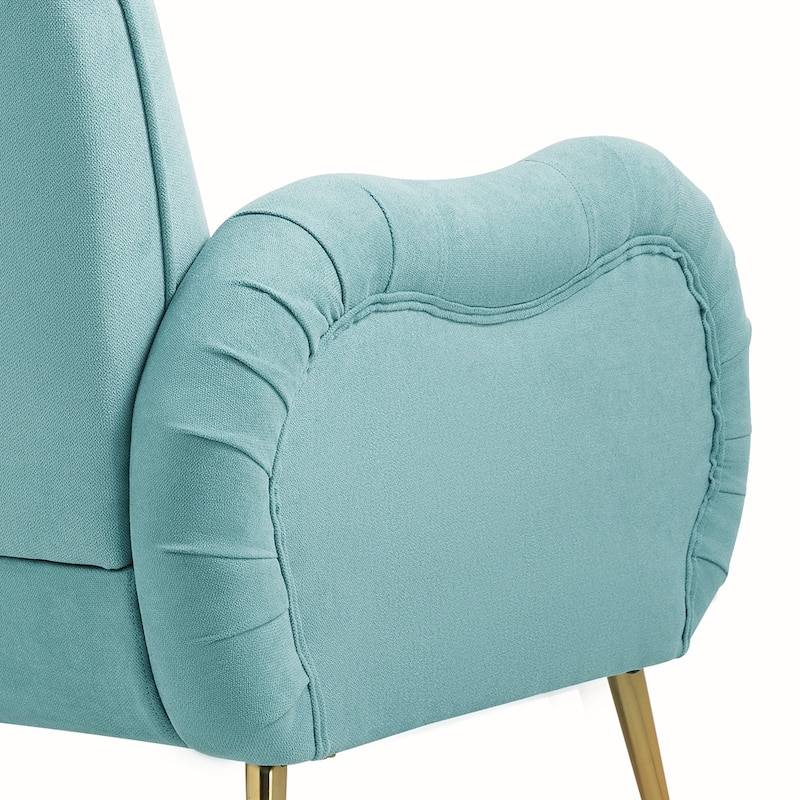 Accent Chair With Metal Gold Legs