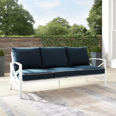 Kaplan Outdoor Metal Sofa - 79"W x 30.5"D x 32"H