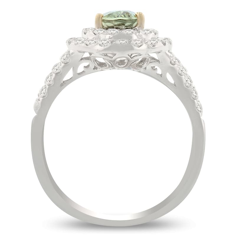 Auriya 18k White Gold 1 1/4ct Alexandrite and 3/4ct TDW Diamond Ring