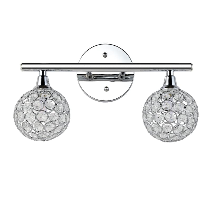 Beverly Iron/Glass Contemporary Glam LED Vanity Light, by JONATHAN Y