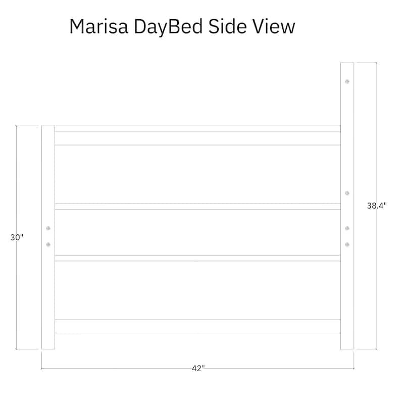 Somette Marisa Daybed with Pop Up Trundle in Weathered Brown with Mattresses