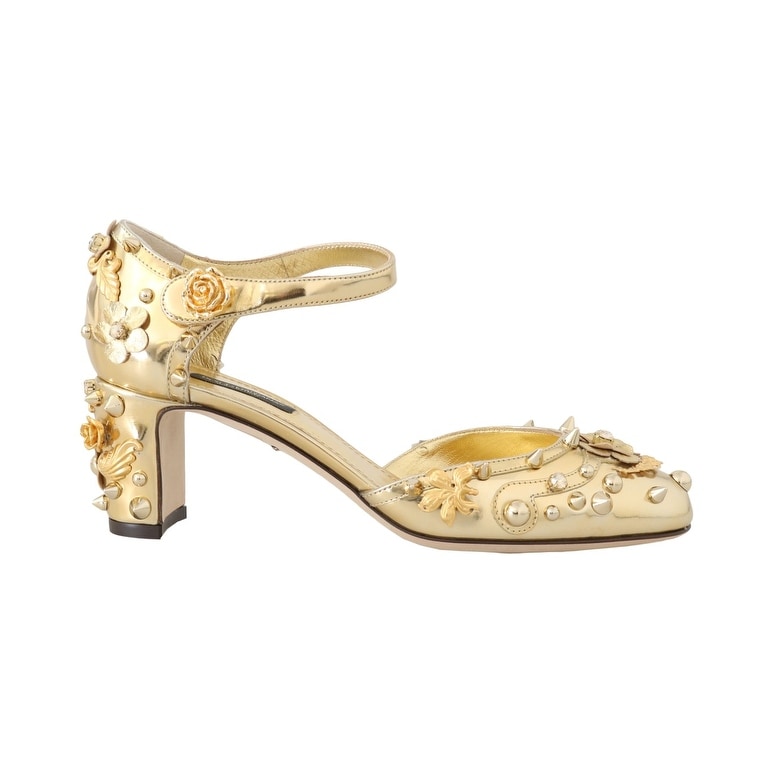 dolce and gabbana gold heels