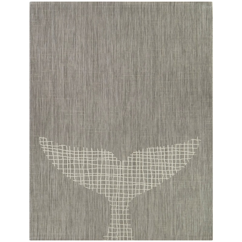 Herman Coastal Whale Indoor/Outdoor Area Rug - 7'10" x 10' - Taupe