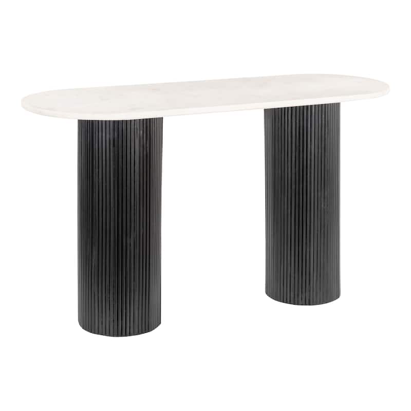 Izola Console Table White & Black - White/Black