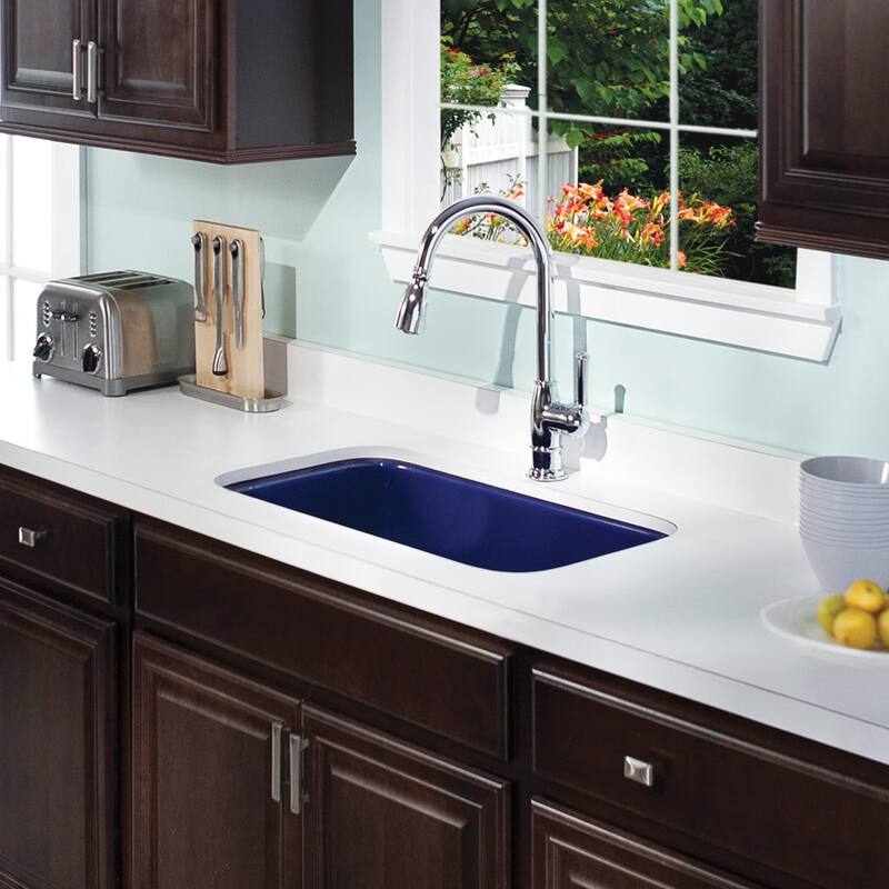 Houzer Porcela 30-9/10" Single Basin Undermount Porcelain Enameled
