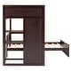 preview thumbnail 7 of 18, Twin Loft Bed with a Stand-alone bed, Shelves, Desk and Wardrobe, Black