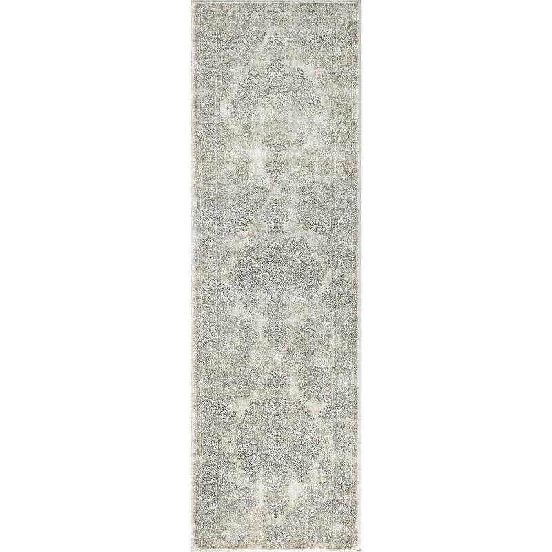 Genesis Farmhouse Medallion Indoor Area Rug - 2'3'' x 10' - Ivory