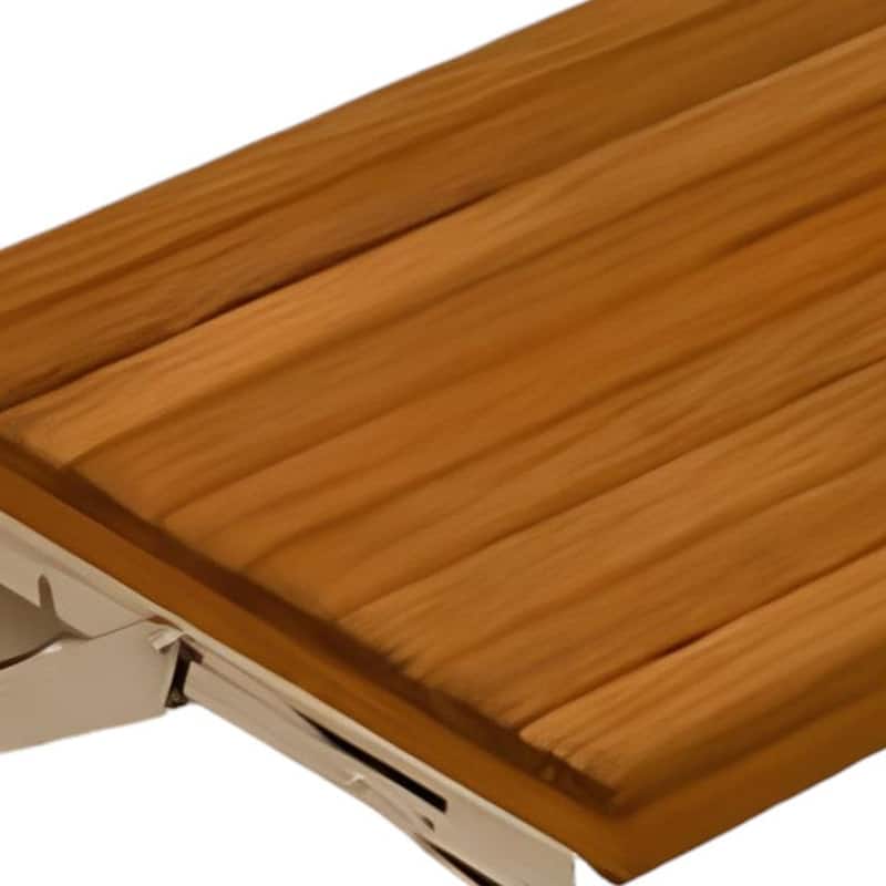 HomeRoots 17" Premium Wall Mount Teak Shower Bench