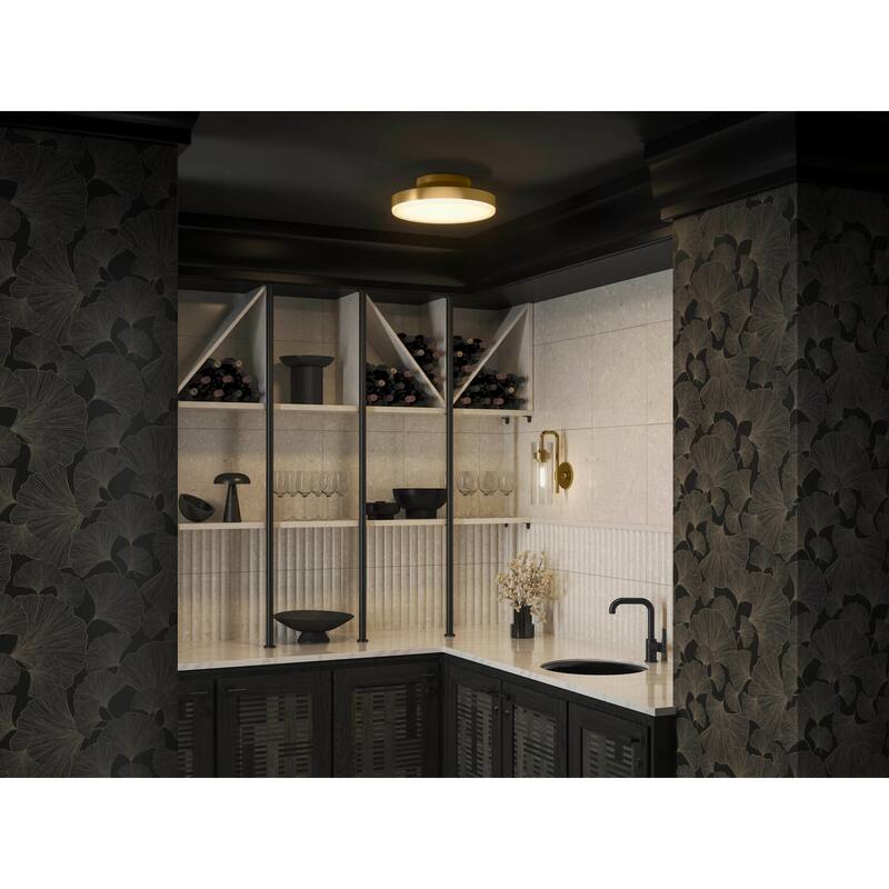 Kohler Lighting 30624-FMLED Purist 15" Wide Semi-Flush Drum Ceiling